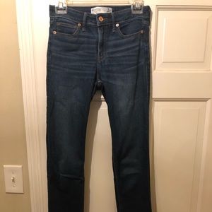 A&F Dark Wash Straight Leg Denim